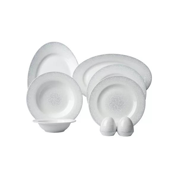 سرویس غذاخوری 28 پارچه 6 نفر چینی زرین ایران مدل ایتالیا اف سابرینا درجه 3