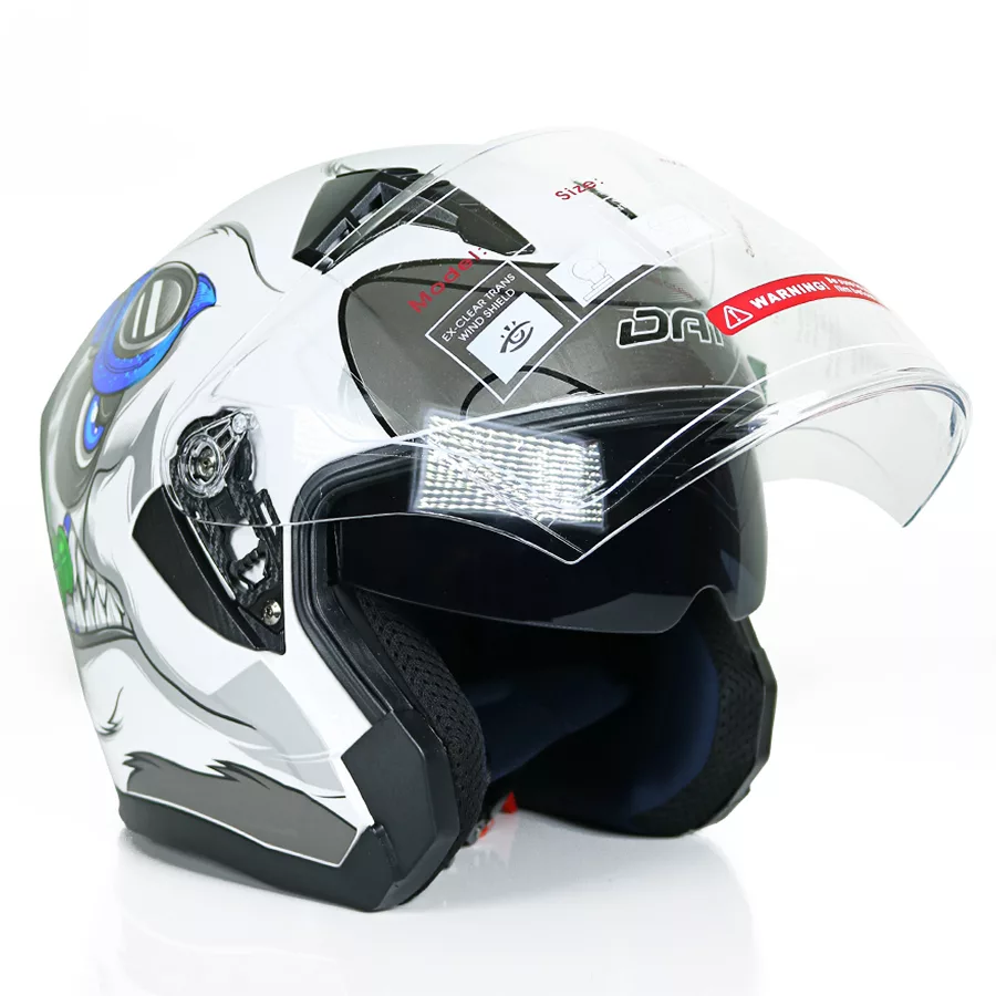 کلاه کاسکت بدون فک دی ای وان مدل +407 Buffalo Wh/Bl