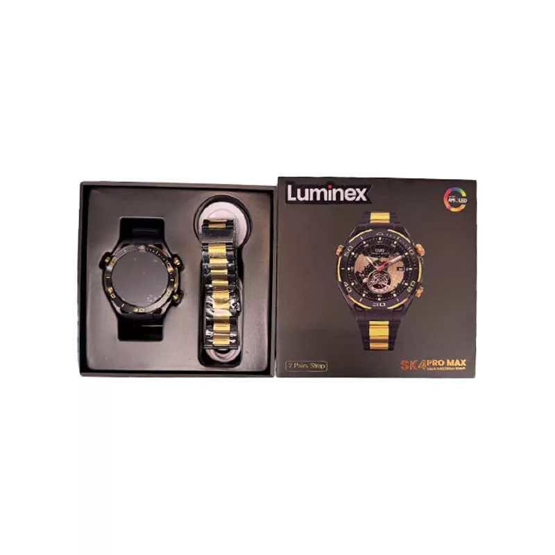 ساعت مچی هوشمند 1.62 اینچ لومینکس مدل SK4 promax با بند سیلیکونی و فلزی و چرمی