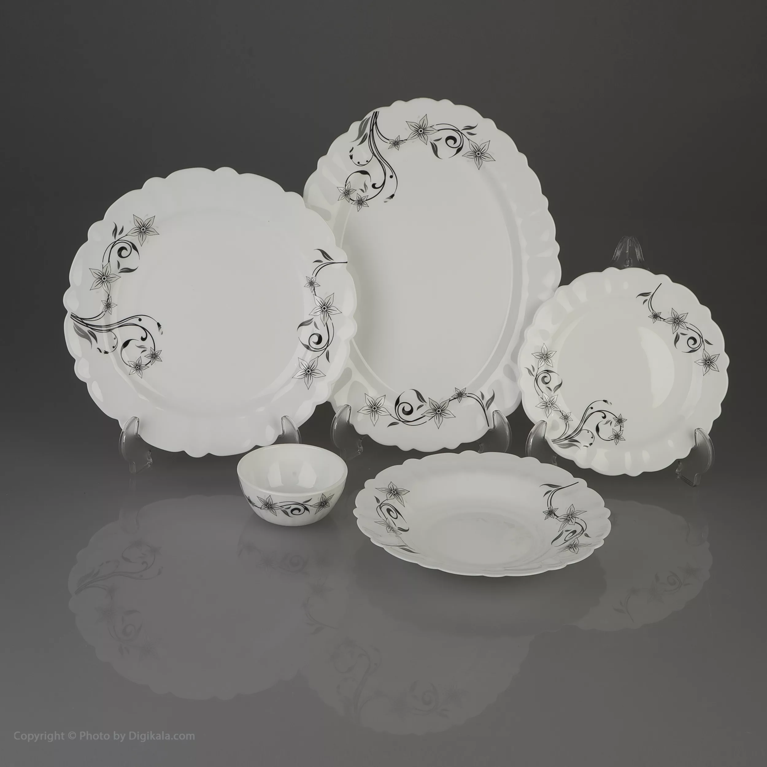 سرویس 25 پارچه اپال طرح دایره مدل سزار