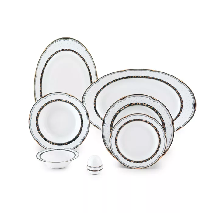 سرویس غذاخوری 102 پارچه چینی زرین ایران مدل ایتالیا اف پرشیا درجه عالی