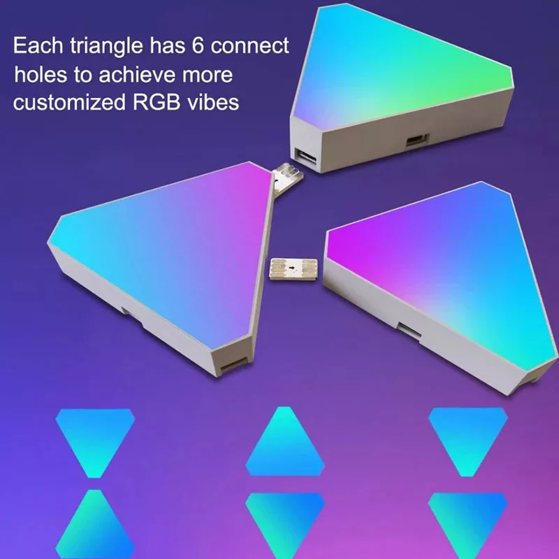 پنل دیواری طرح گیمینگ سه ضلعی مدل M115 بسته 8 عددی