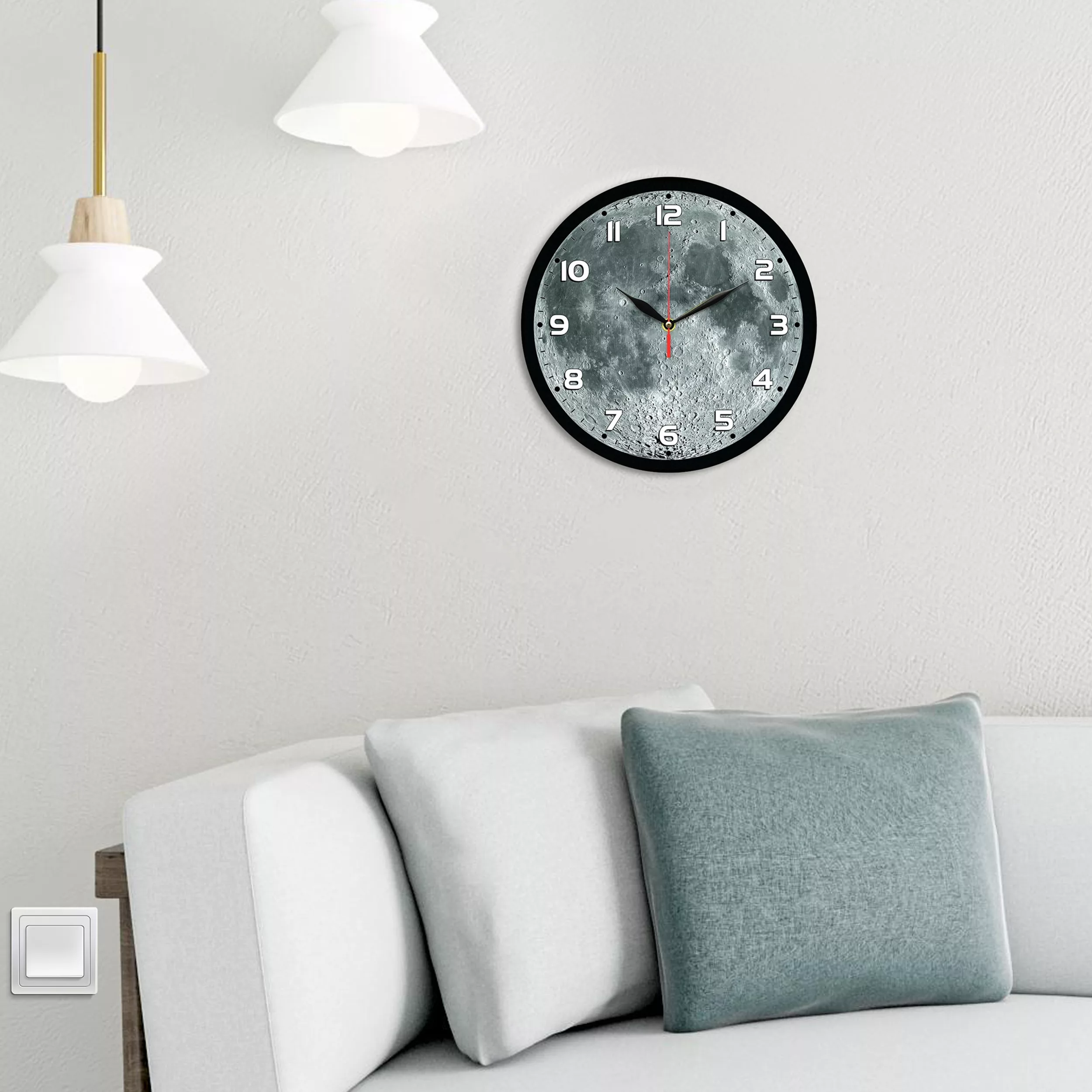 ساعت دیواری طرح ماه کد 1156