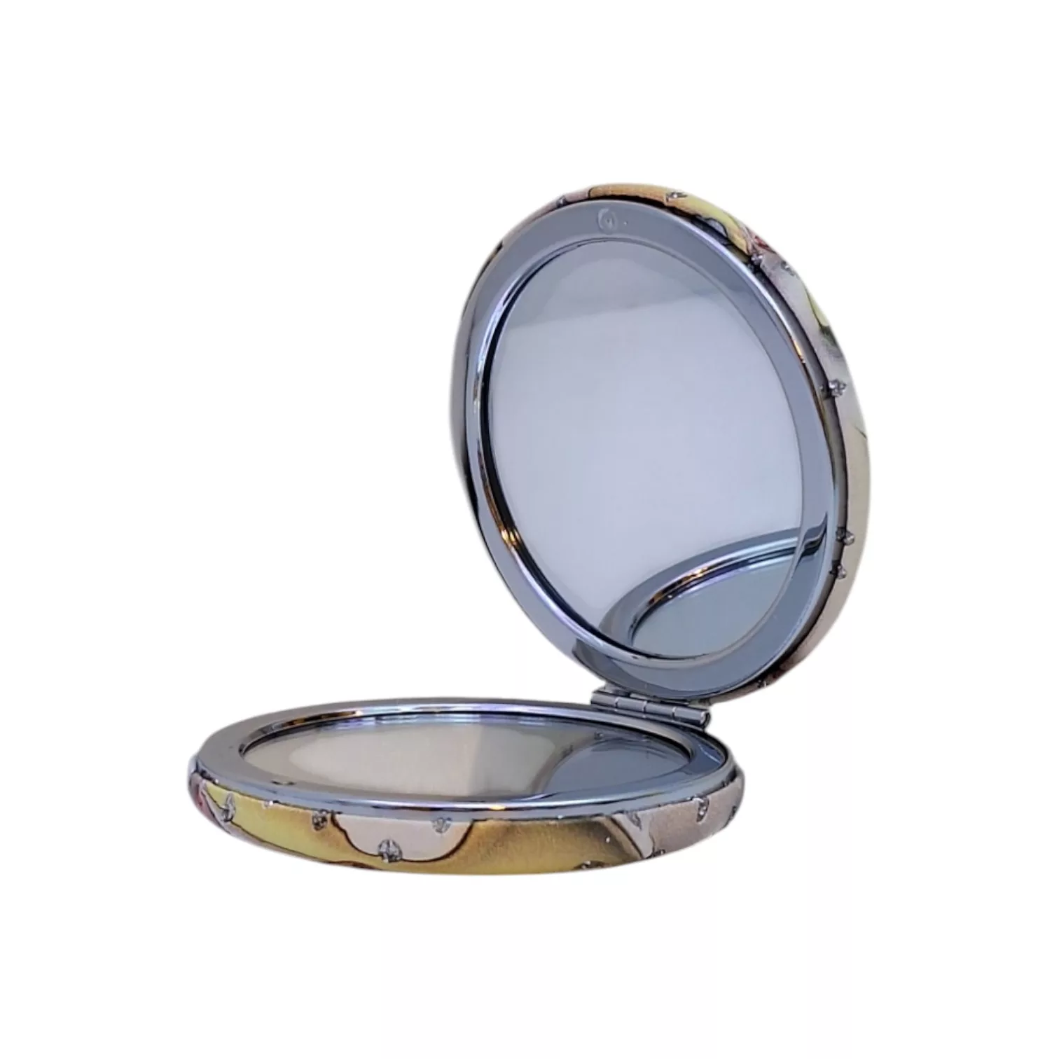 آینه آرایشی تاشو جیبی مدل دوطرفه طرح یونیکورن کد 1001