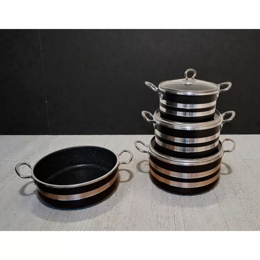 سرویس قابلمه و تابه گرانیتی 7 پارچه آوا کد 412