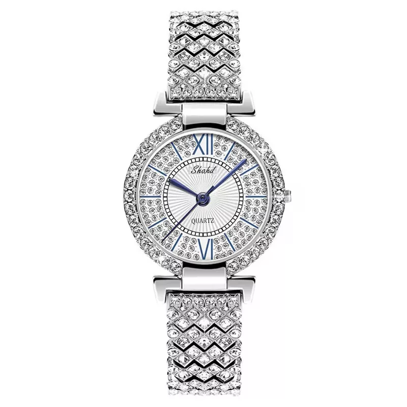 ساعت مچی عقربه ای زنانه مدل فول نگین لاکچری کد 22