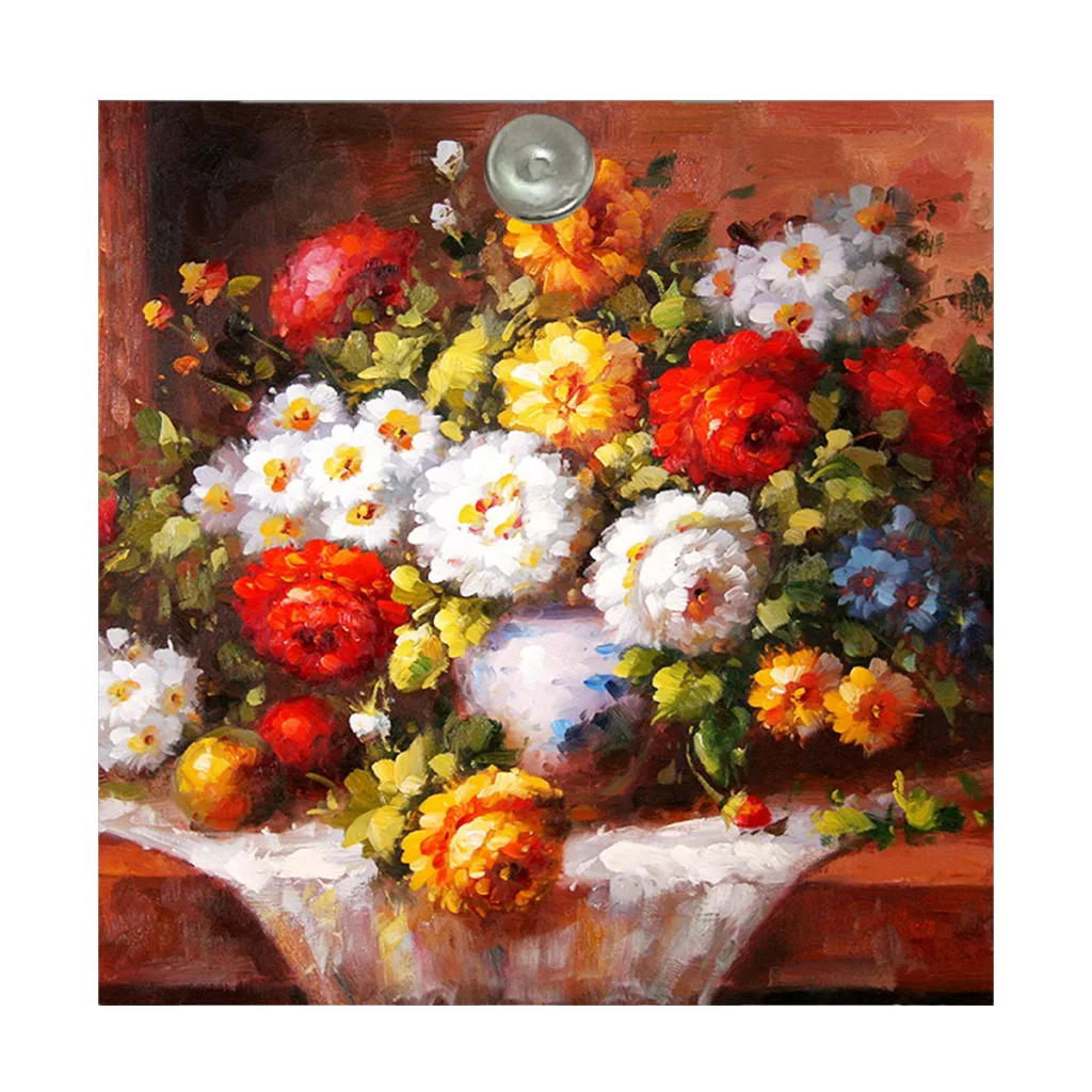 آینه آرایشی جیبی طرح نقاشی گل مدل A169