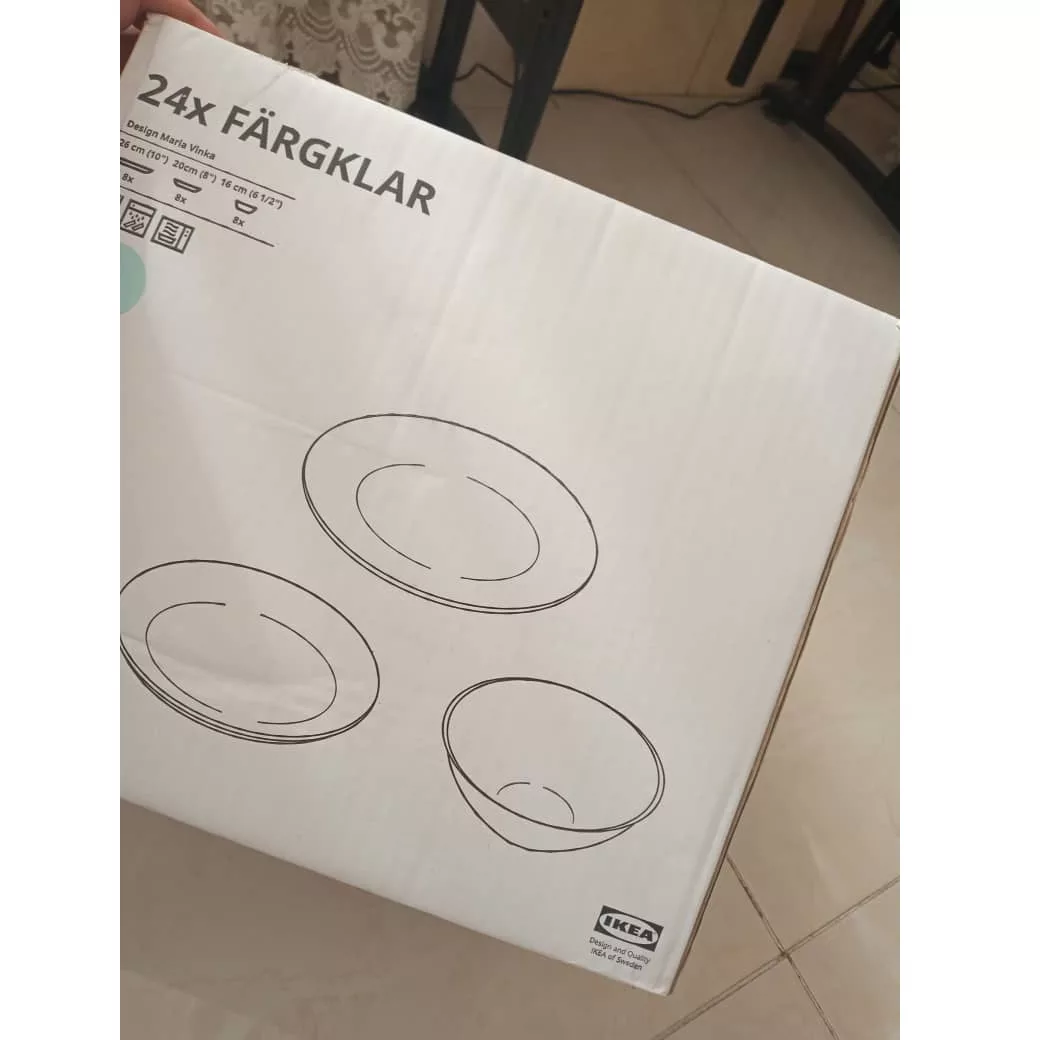 سرویس غذا خوری 24 پارچه ایکیا مدل FARGKLAR کد 771