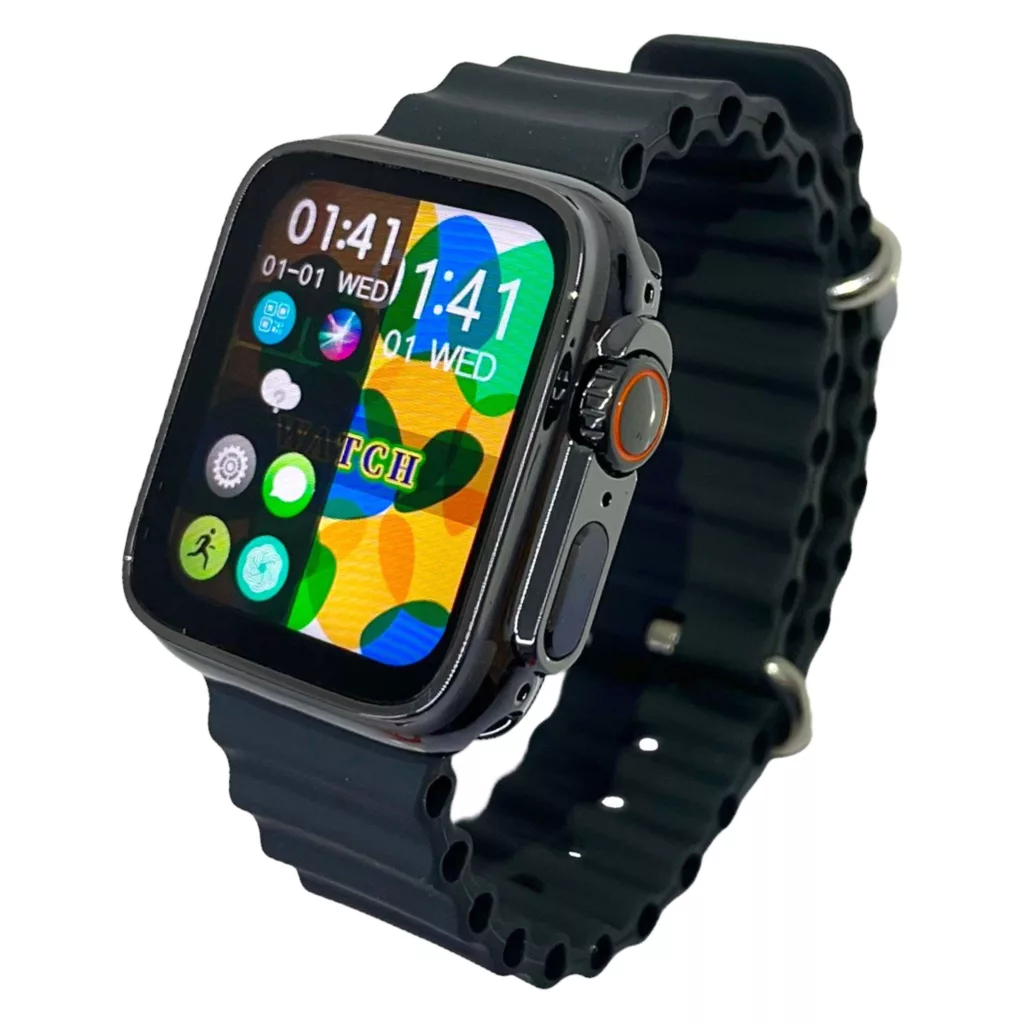 ساعت هوشمند میکروویر مدل Ulta3 Mini پشتیبانی از زبان فارسی کنترل موسیقی محافظ ضد ضربه بند سیلیکونی