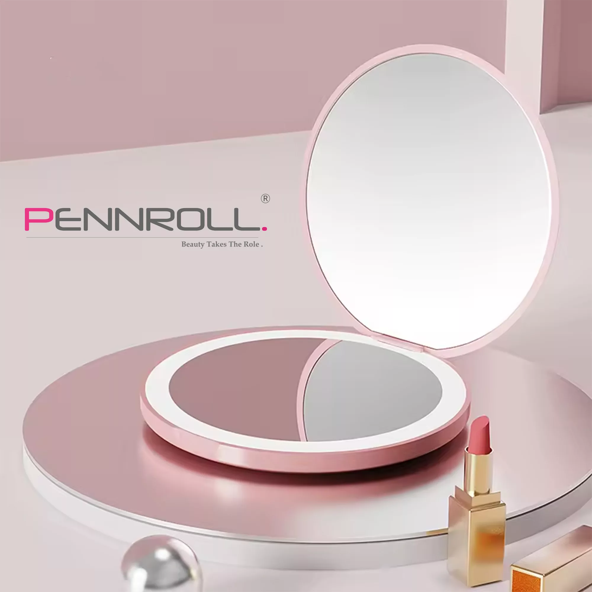 رینگ لایت آرایشی و آینه پنرول مدل PRT - Surface Light M1