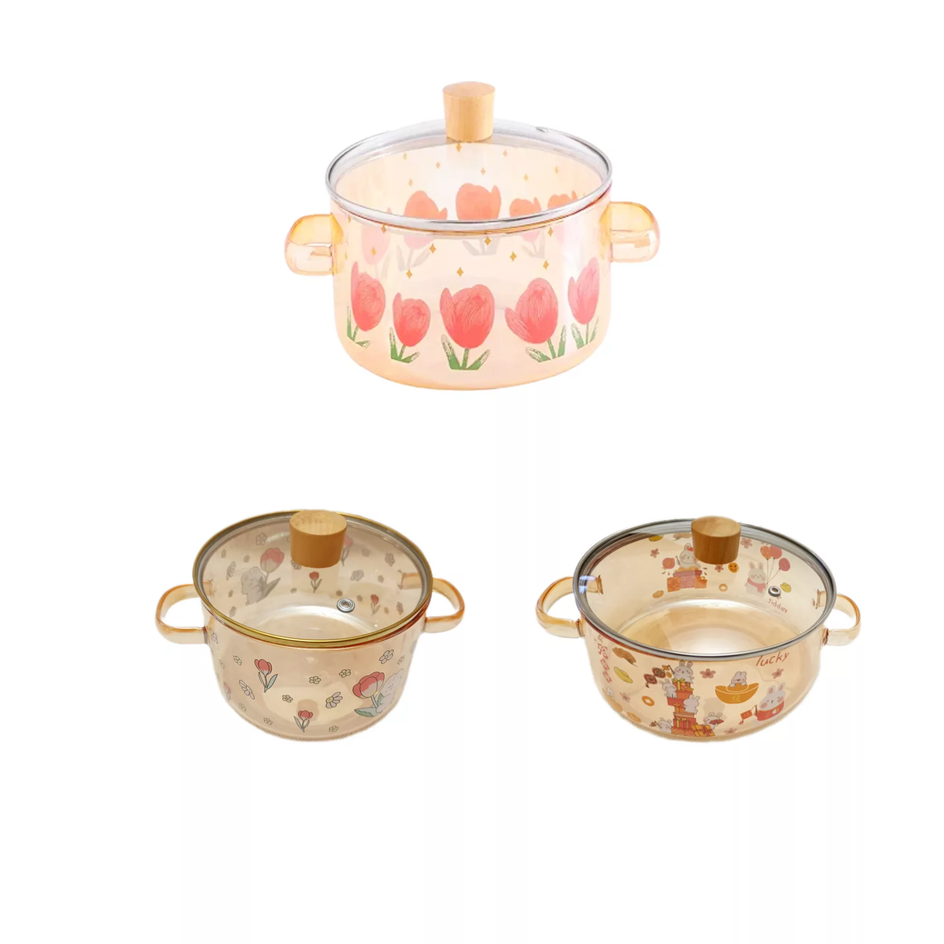 سرویس قابلمه 6 پارچه مدل شیشه ای