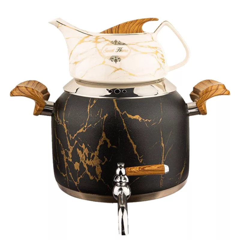 ست کتری و قوری کروپ ست طرح چوب کد 915