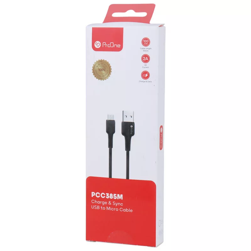 کابل شارژ USB به MicroUSB پرووان مدل PCC385-M طول 1 متر