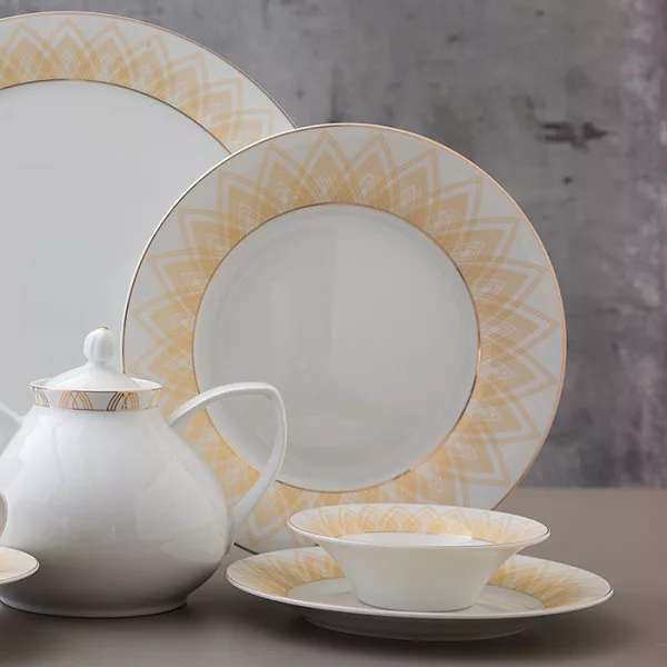 سرویس غذاخوری 81 پارچه 12 نفره چینی زرین ایران مدل شهرزاد میراندا درجه یک