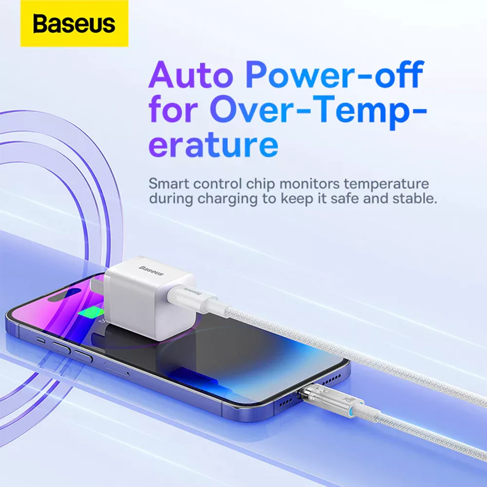 کابل تبدیل USB-C به لایتنینگ باسئوس مدل Baseus Explorer Series CATS010202 طول 1 متر