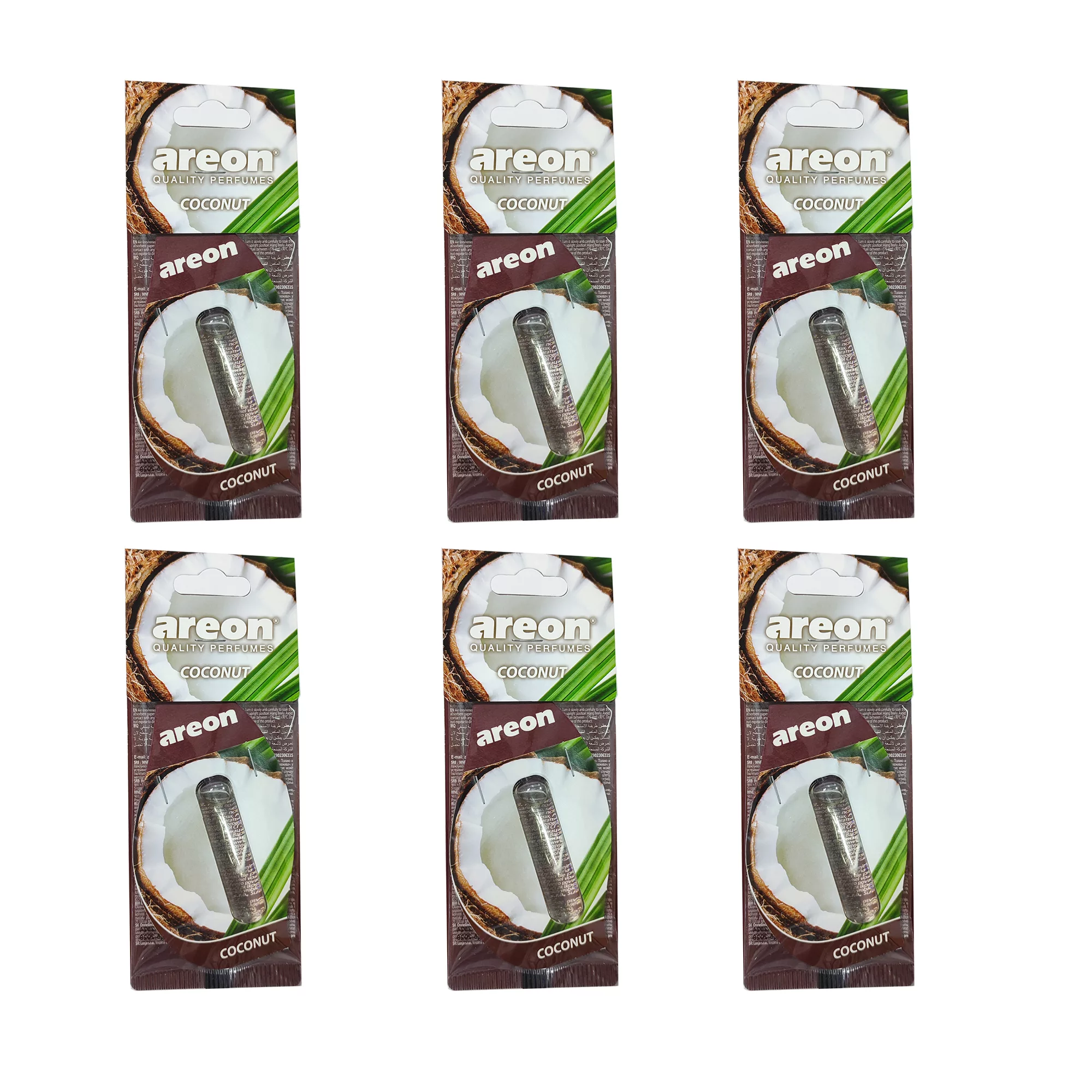 خوشبوکننده خودرو آرئون مدل Coconut مجموعه 6 عددی