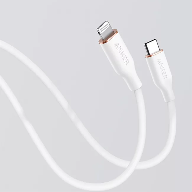 کابل تبدیل USB-C به لایتنینگ انکر مدل Power Line III Flow A8662 طول 0.9 متر