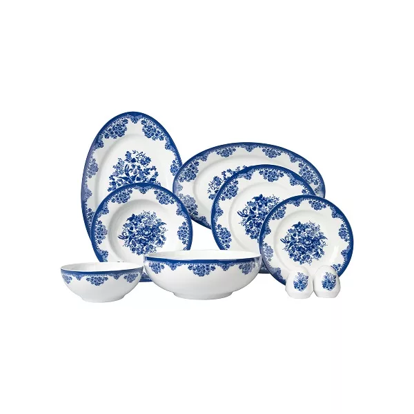 سرویس غذاخوری 30 پارچه 6 نفر چینی زرین ایران مدل ایتالیا اف فلورانس درجه یک