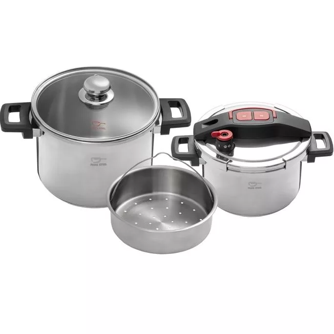 زودپز دوقلو پارس استیل مدل کلیپسو گنجایش 4 و 6 لیتر