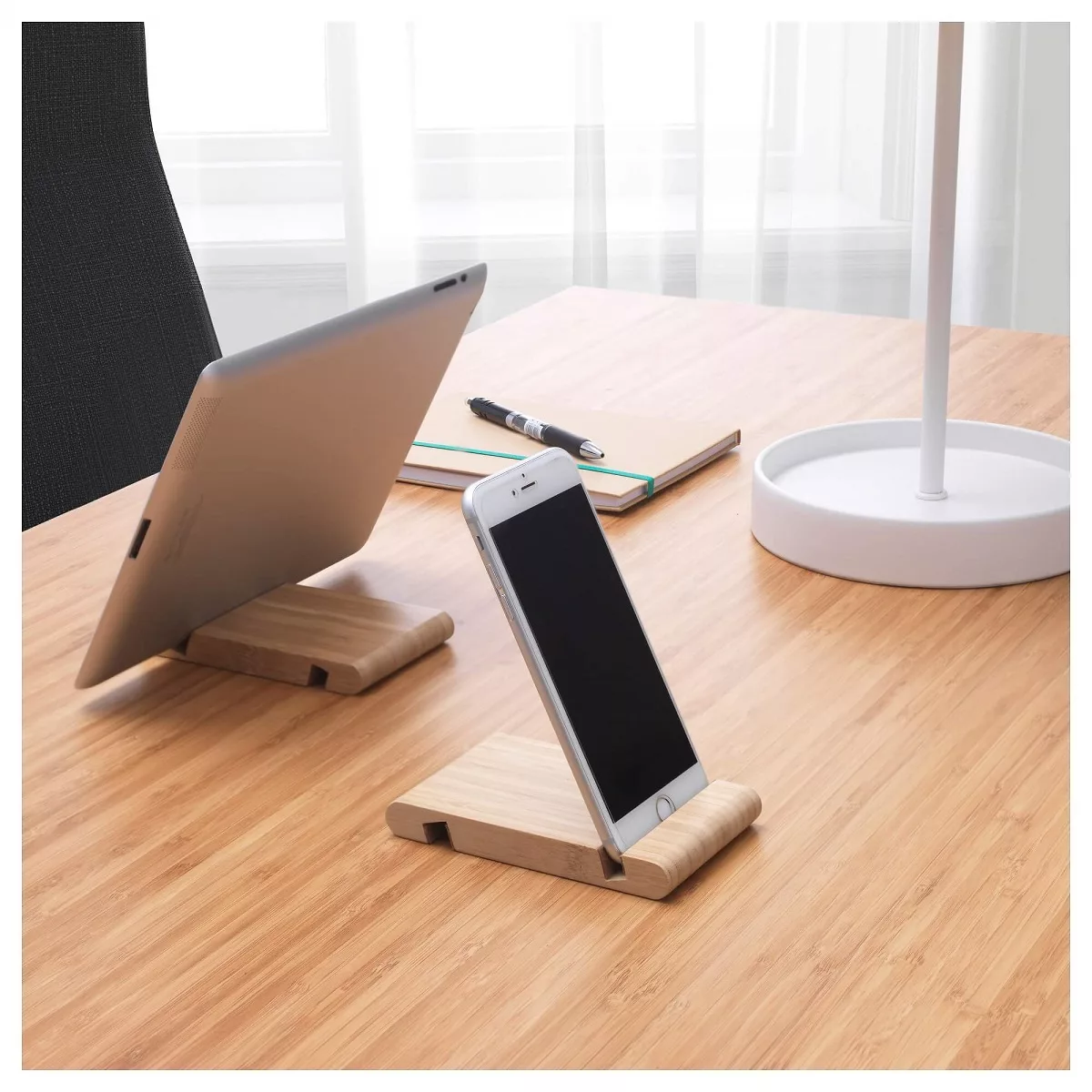 پایه نگهدارنده گوشی موبایل و تبلت ایکیا مدل چوبی بامبو 799
