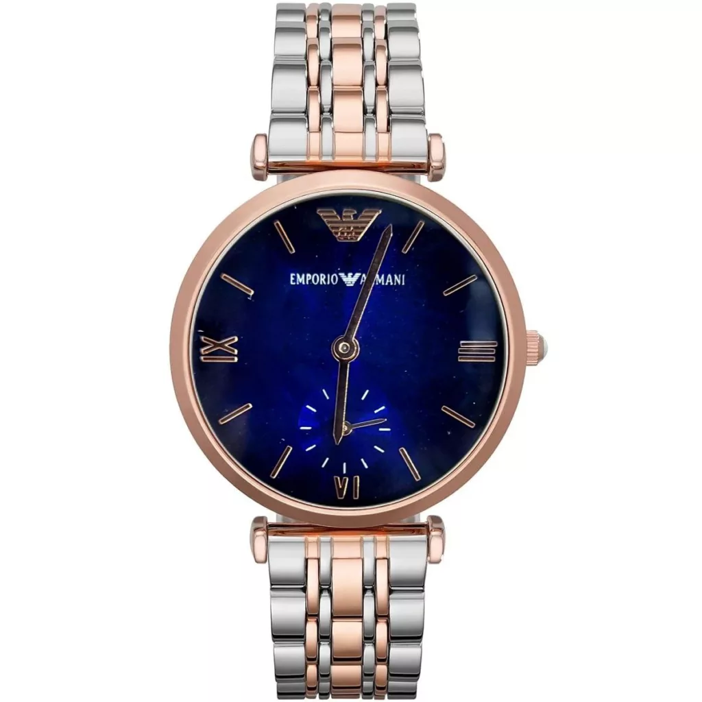 ساعت مچی عقربه‌ای کوارتز زنانه مدل زیرثانیه دو موتور فعال کد 002