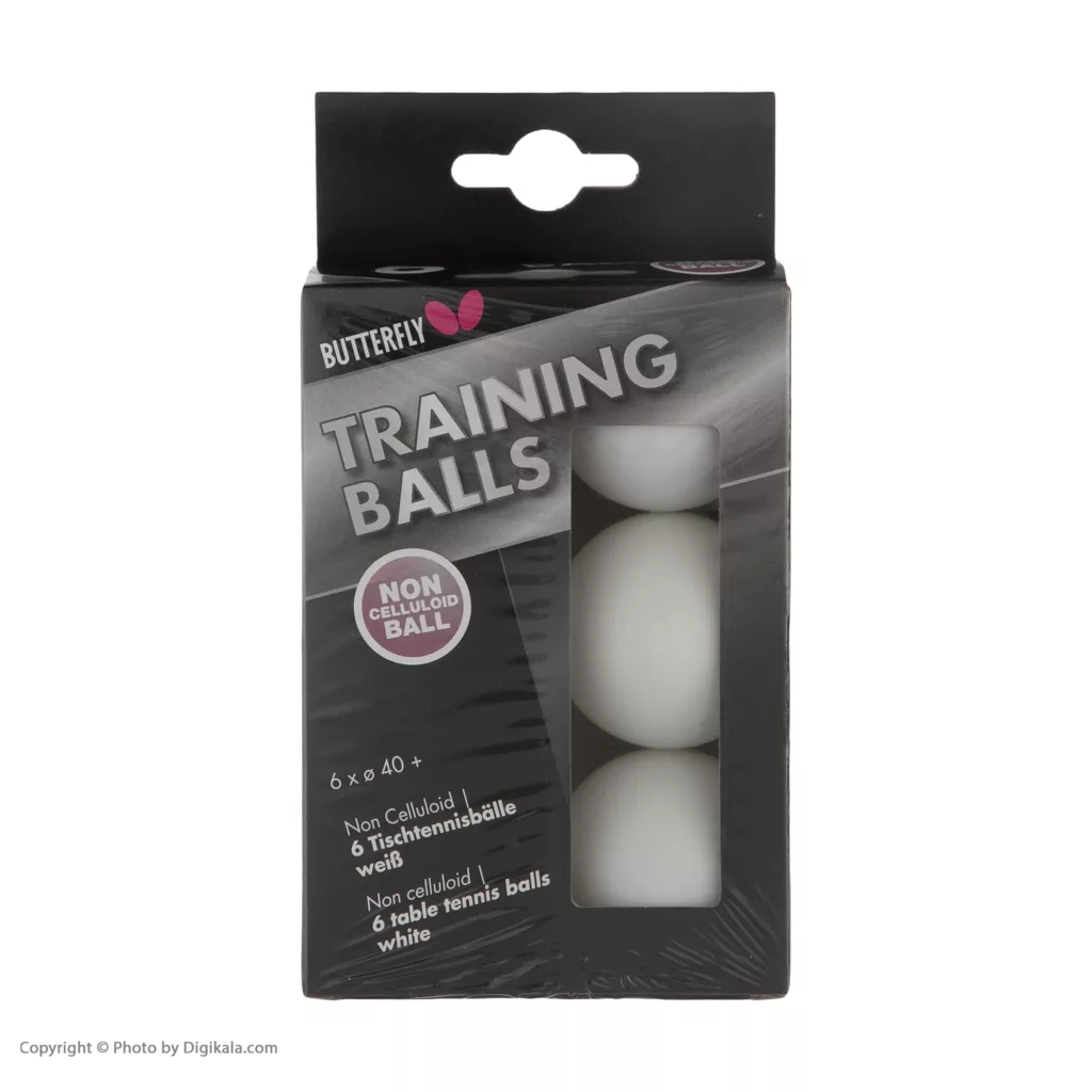 توپ پینگ پنگ باترفلای مدل +40 سری Training بسته 6 عددی