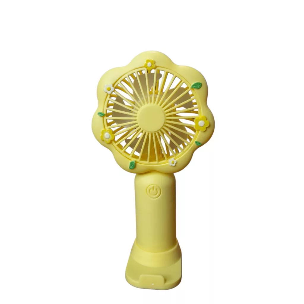 پنکه شارژی  رومیزی یو ای بی فن مدل  Q370 طرح گل ظرفیت 2000 میلی آمپر ساعت