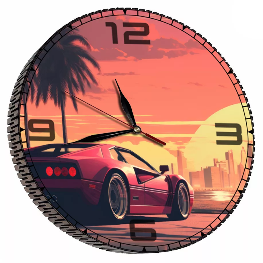 ساعت دیواری مدل ماشین مدرن