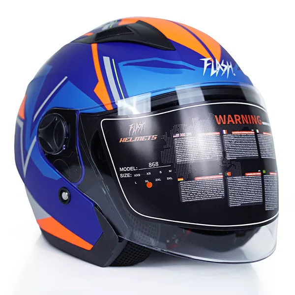 کلاه کاسکت فک متحرک فلش مدل عینکدار کد K_868