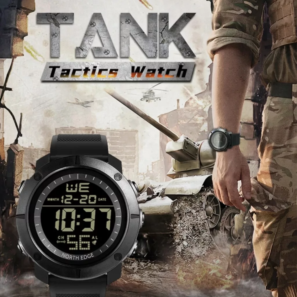ساعت هوشمند 51 میلی متری نورث اج مدل TANK با بند رابر