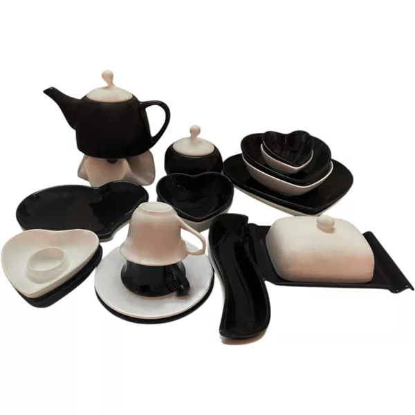 سرویس صبحانه خوری 25 پارچه مدل قلبی کد 2612P25xc