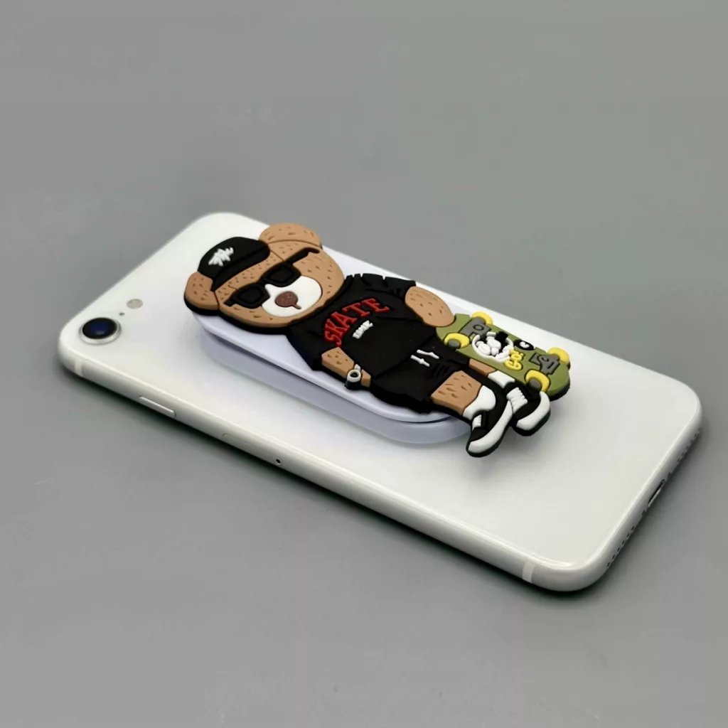 پایه نگهدارنده گوشی موبایل پاپ سوکت مدل سیلیکونی فانتزی طرح خرس تدی