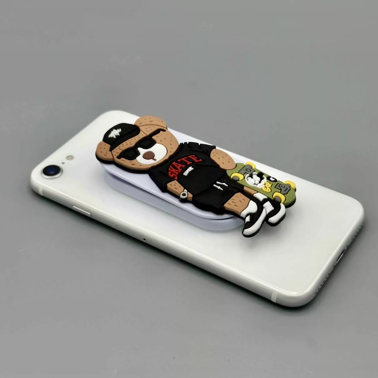 پایه نگهدارنده گوشی موبایل پاپ سوکت مدل سیلیکونی فانتزی طرح خرس تدی