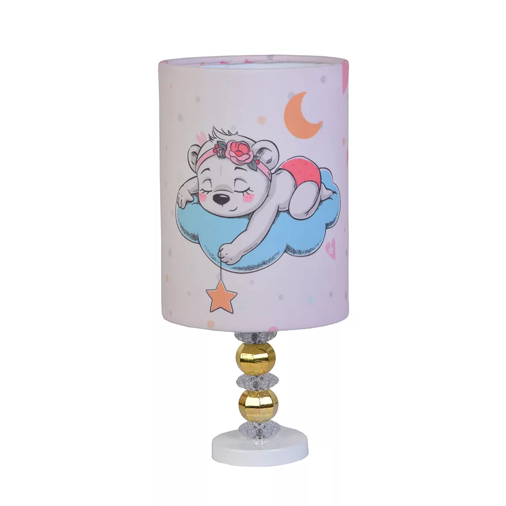 آباژور رومیزی کودک مدل خرس و ماه و ستاره
