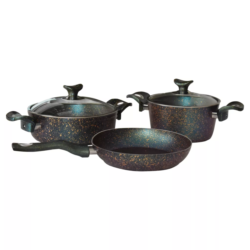 سرویس قابلمه و تابه گرانیت 5 پارچه لینس مدل Naz