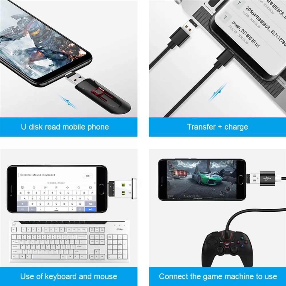 مبدل USB به USB-C کد OTG-AC102 بسته 2 عددی