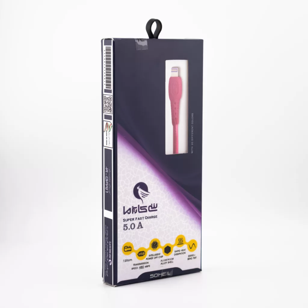 کابل تبدیل USB به لایتنینگ شی کاریزما مدل SOHEIL به طول 1.2 متر