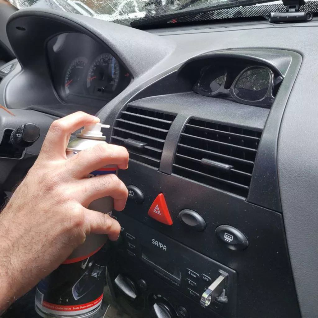 اسپری تمیز کننده و خوشبو کننده هواخودرو دوپلی کالر مدل عطر  SAUVAGE حجم 400 میلی لیتر