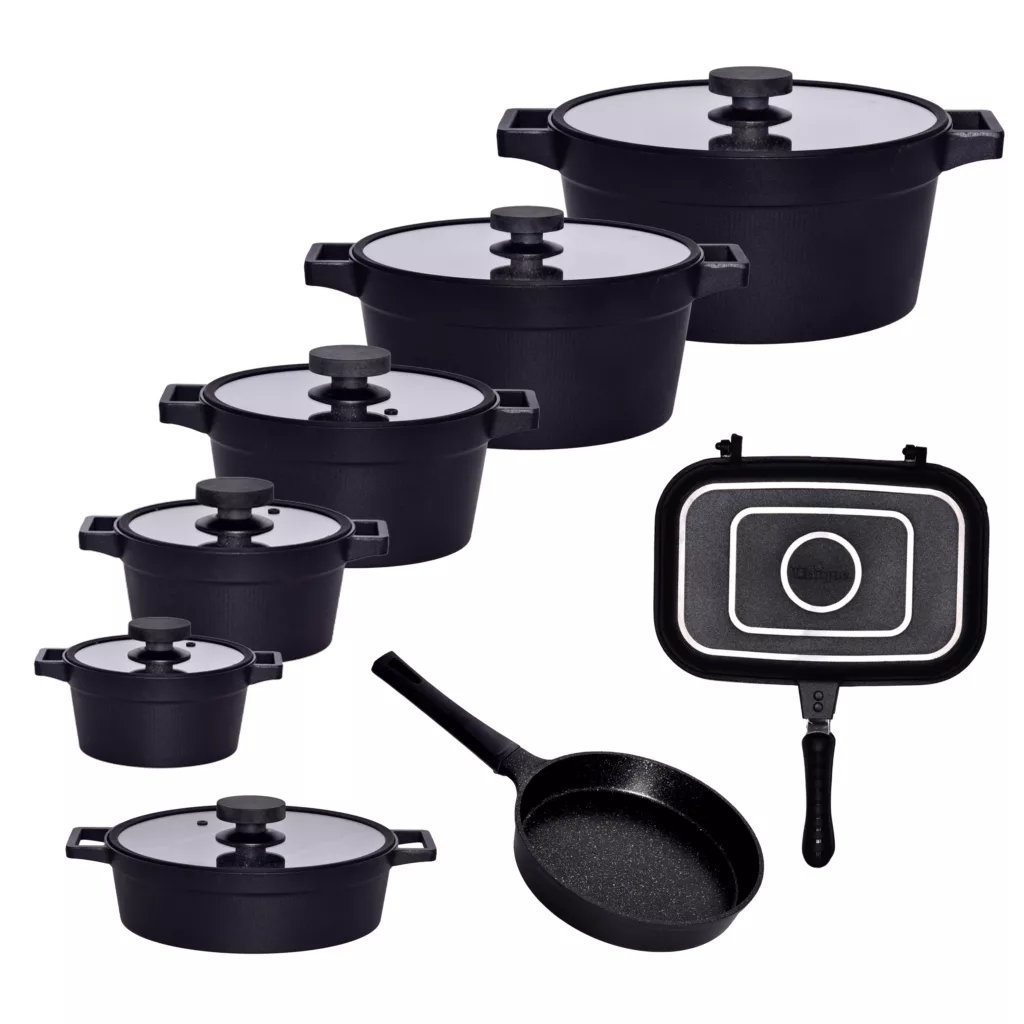 سرویس قابلمه و تابه 15 پارچه یونیک کد 8520