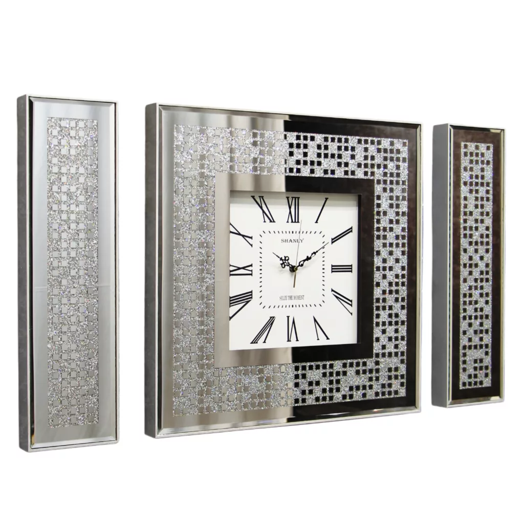 ساعت دیواری برند سانلی مدل آیینه ای کد 1102 s