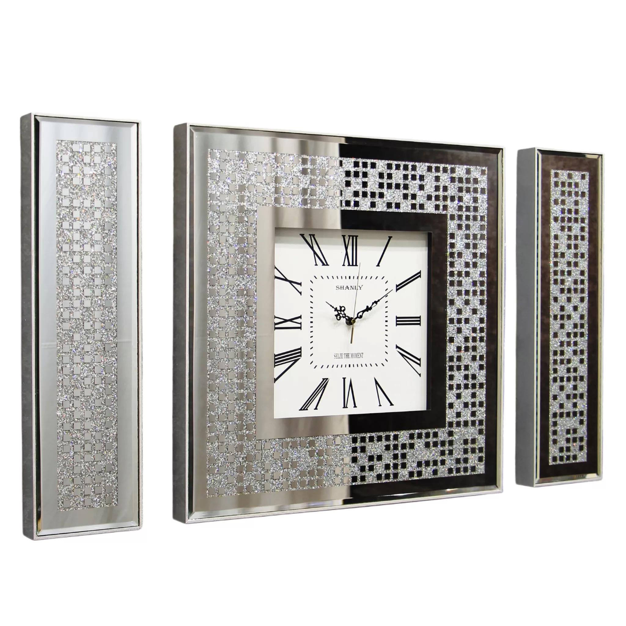 ساعت دیواری برند سانلی مدل آیینه ای کد 1102 s