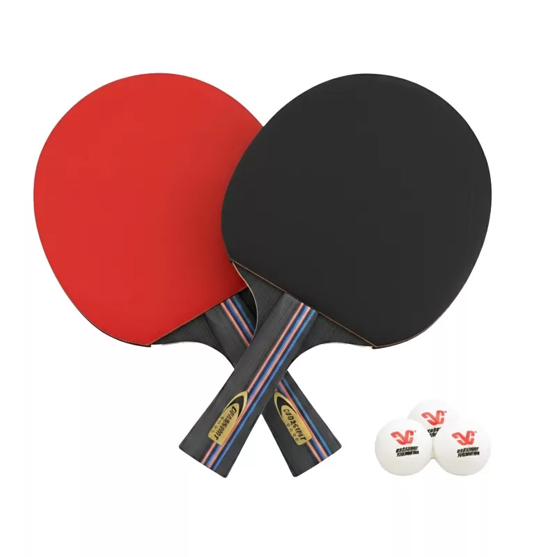 راکت پینگ پنگ سرعتی 5 لایه مدل GS-M-272002 بسته دو عددی به همراه توپ