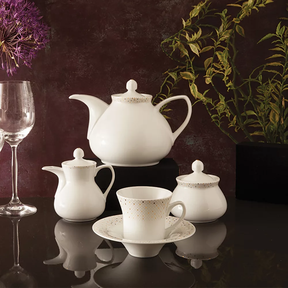 سرویس غذاخوری 108 پارچه 12 نفر چینی زرین ایران مدل Zhanti 01