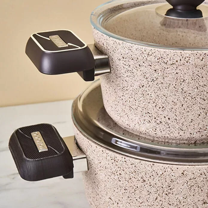 سرویس قابلمه و تابه بیو گرانیت 7 پارچه کاراجا مدل Lungo