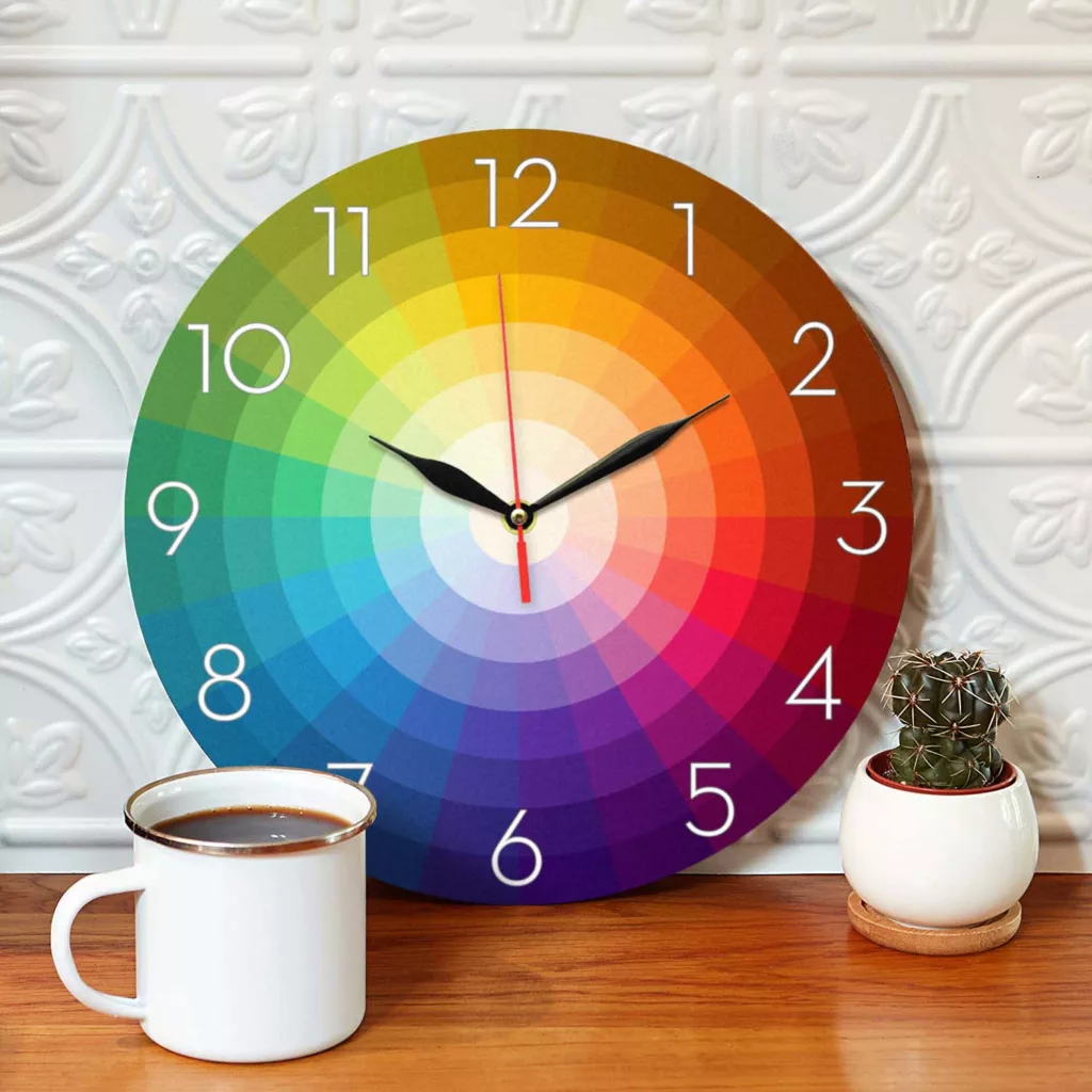 ساعت دیواری مدل 1110 طرح چرخه رنگ