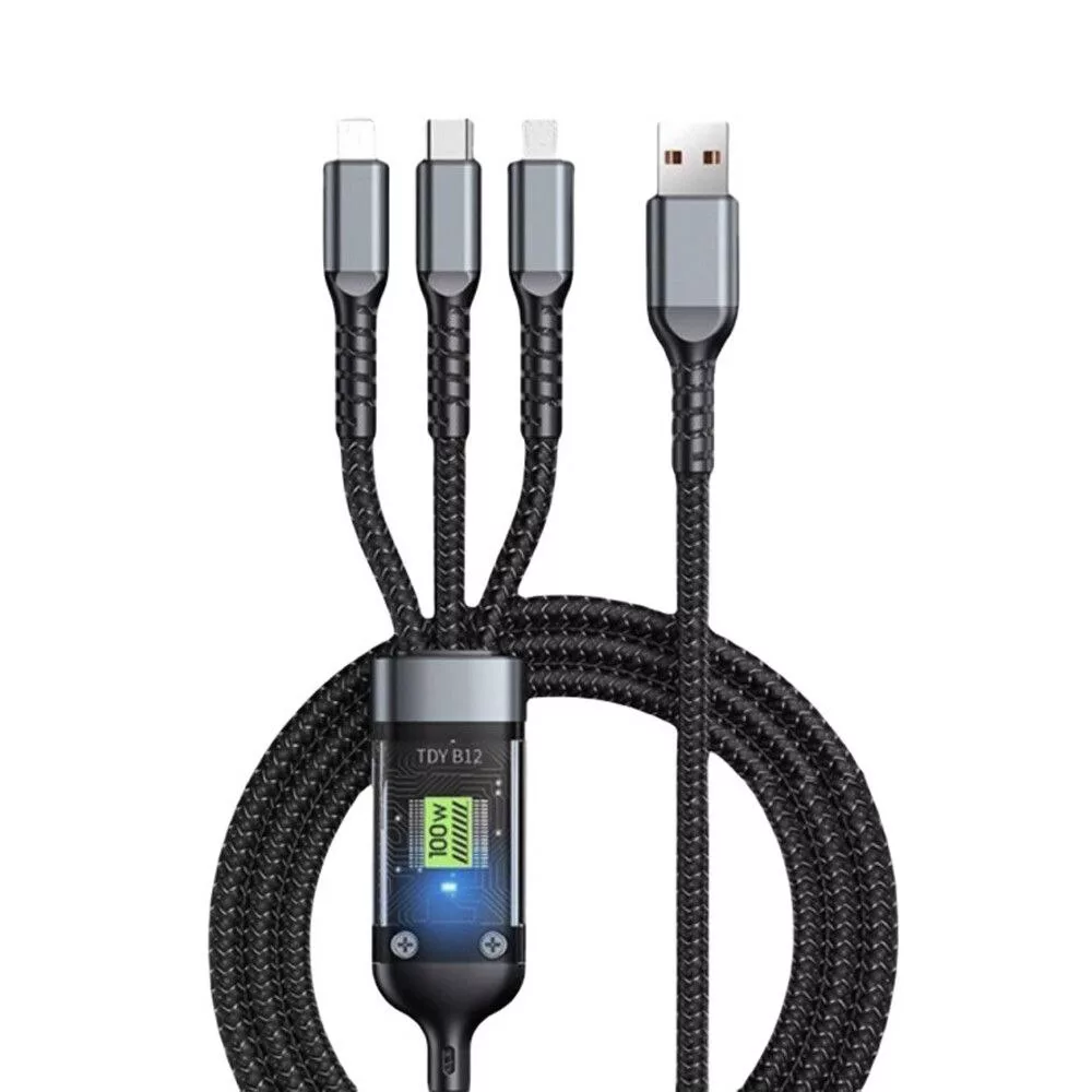 کابل تبدیل USB به microUSB / USB-C / لایتنینگ کد DATA & CHARGE طول 1.2 متر