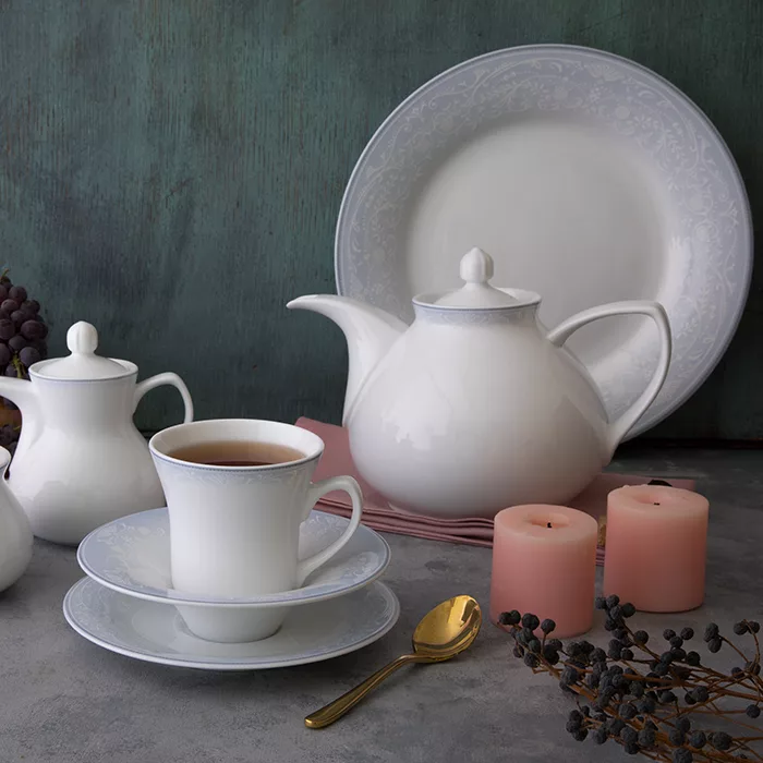 سرویس غذاخوری 81 پارچه چینی زرین ایران مدل شهرزاد سافایر درجه عالی