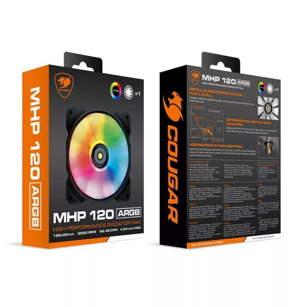 فن کیس کوگر مدل HPB120-RGB مجموعه 3 عددی