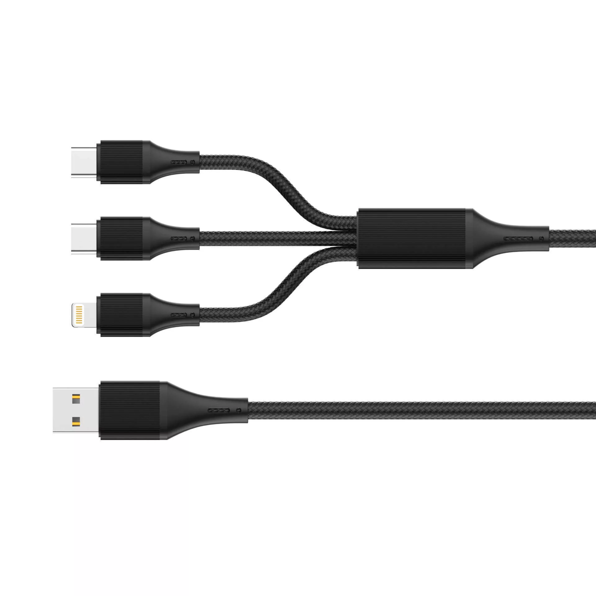 کابل تبدیل Mico-USB/USB-C / لایتنینگ الدینیو مدل LC97UC 100W PD طول 1.2 متر