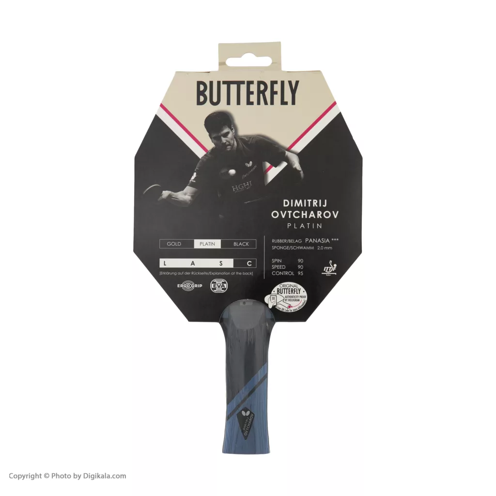 راکت پینگ پنگ باترفلای مدل Dimitrij Ovtcharov سری Platin